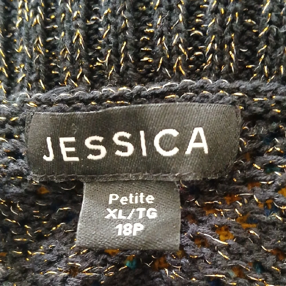 💓3/$15 Jessica Black and Gold Textured Blazer - Picture 2 of 4
